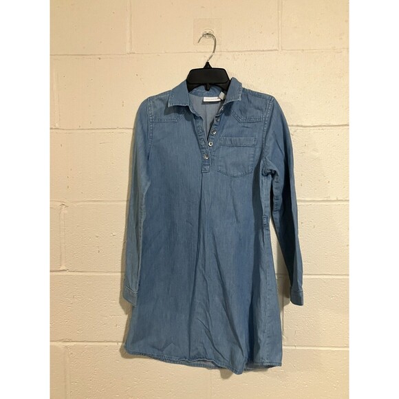 Girl's Place Lightweight Denim Shirt Dress Size 10-12 Blue - Picture 1 of 8